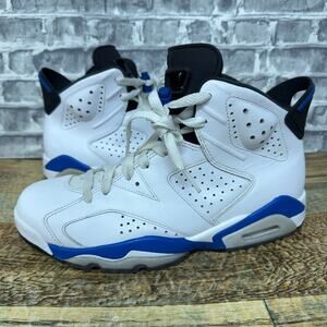 Nike Air Jordan 6 VI Retro Sport Blue White 2014 384664-107 Mens Size 8 Rare